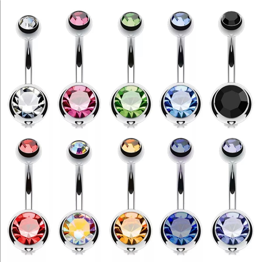 Lot of 10 belly button rings